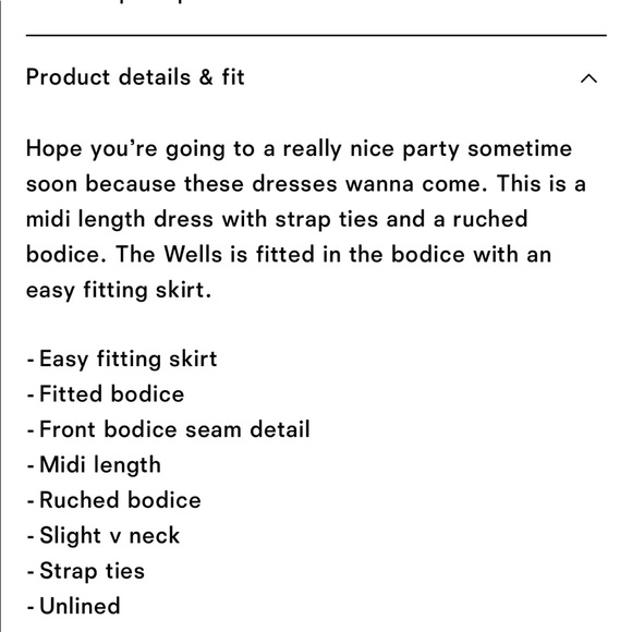 NWT, Reformation Wells dress, size small in cougar - Picture 6 of 6